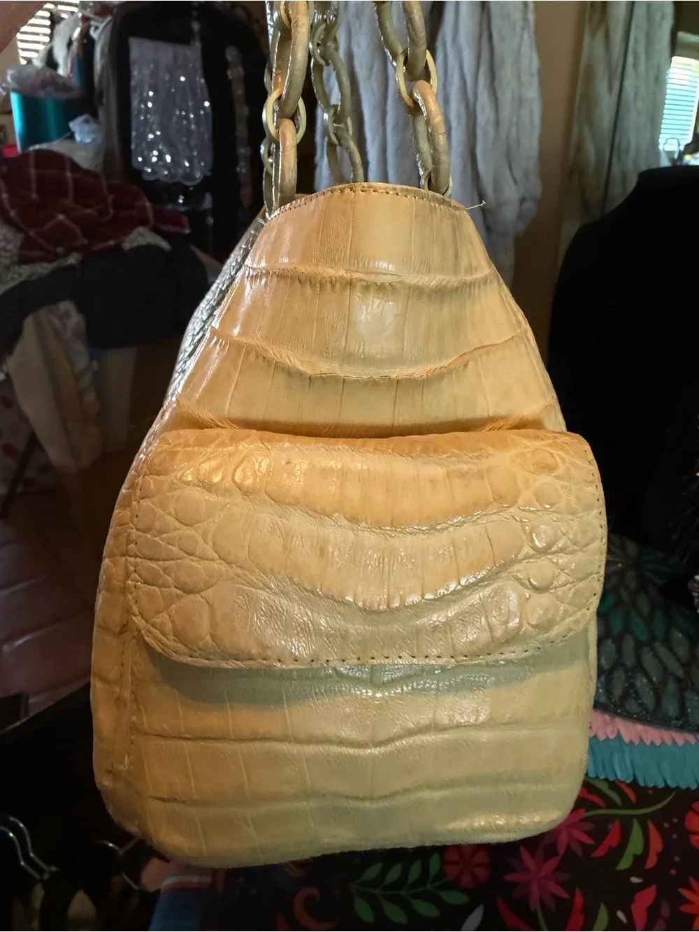 Gorgeous Vintage Crocodile Handbag